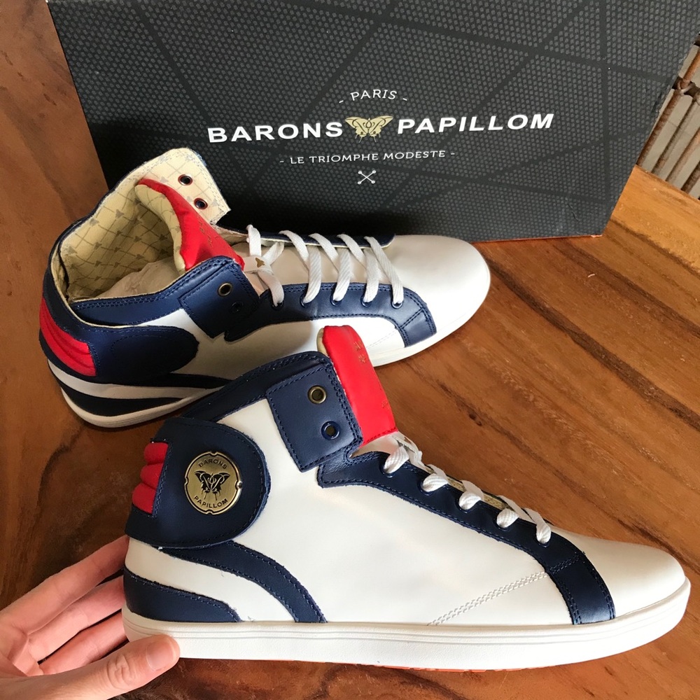 Barons Papillom Leather Sneakers Size Men US 10.5